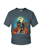 Dachshund Halloween Youth T-Shirt front