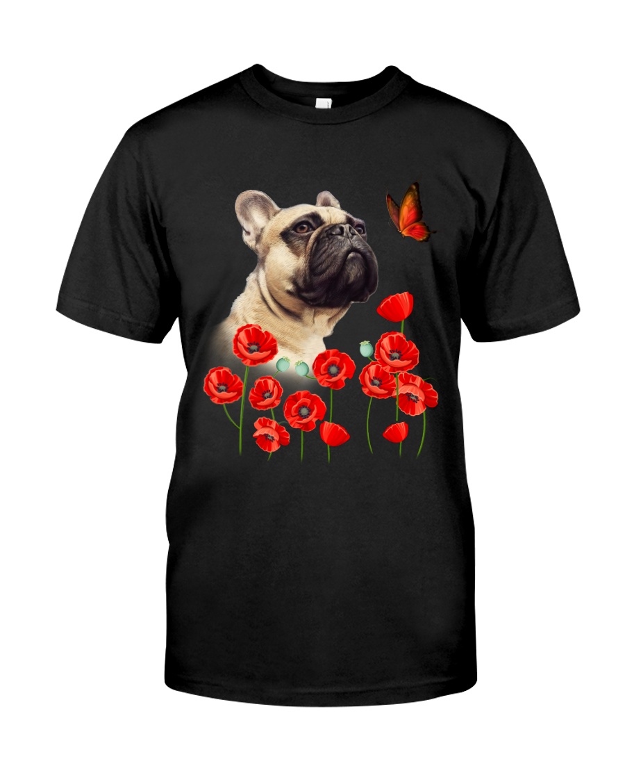 French Bulldog And Flowers Classic T-Shirt