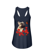 French Bulldog And Flowers Ladies Flowy Tank thumbnail