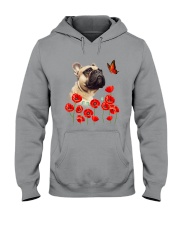 French Bulldog And Flowers Hooded Sweatshirt thumbnail
