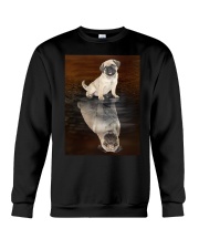 Pug Reflection Mug 1412 Crewneck Sweatshirt thumbnail