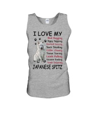 Japanese Spitz Bed Hogging 3001 Unisex Tank thumbnail