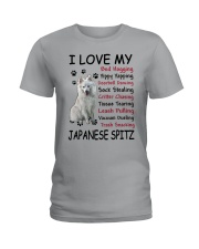 Japanese Spitz Bed Hogging 3001 Ladies T-Shirt thumbnail