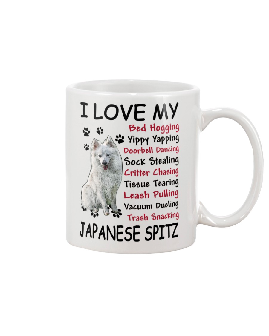 Japanese Spitz Bed Hogging 3001 Mug