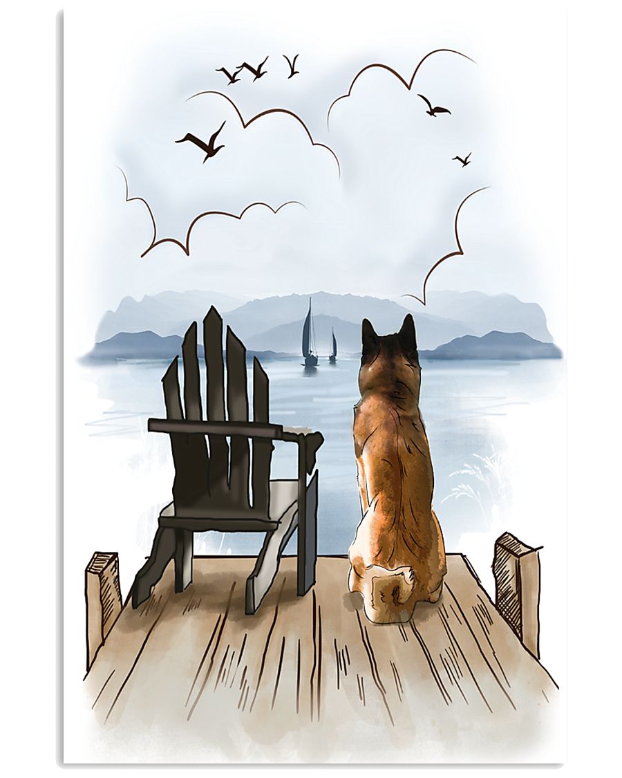 Akita Waiting 11x17 Poster