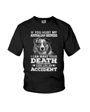 Australian Shepherd Hurt My Dog 1503 Youth T-Shirt thumbnail