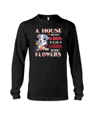 Dog and flowers Long Sleeve Tee thumbnail
