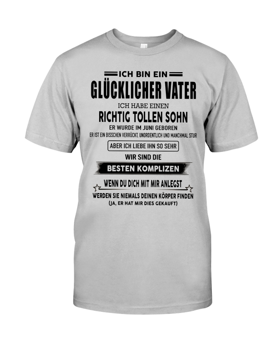 Ich bin ein Glucklicher Vater- Tollen Sohn- kun06 Classic T-Shirt
