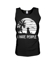 i hate people Unisex Tank tile