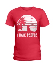 i hate people Ladies T-Shirt tile