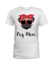 Pug Mom Ladies T-Shirt tile