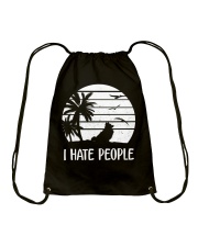i hate people Drawstring Bag tile