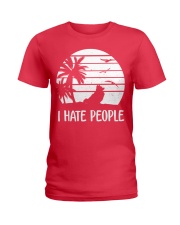 i hate people Ladies T-Shirt tile