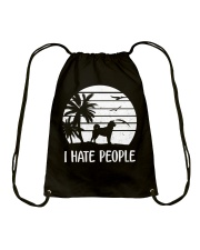 i hate people Drawstring Bag tile