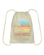 i hate people Drawstring Bag tile