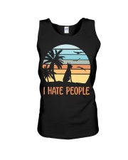i hate people Unisex Tank tile