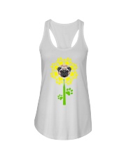 Pug Flower2 Ladies Flowy Tank tile