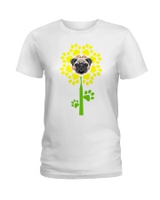 Pug Flower2 Ladies T-Shirt front