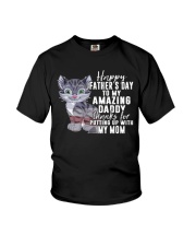 Cat Happy FatherS Day Youth T-Shirt tile