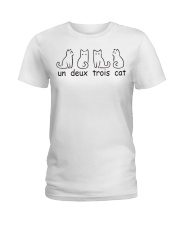 un deux trois cat Ladies T-Shirt tile