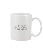 un deux trois cat Mug tile