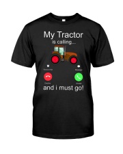 My Tractor Is Calling Orange Classic T-Shirt tile