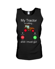 My Tractor Is Calling Orange Unisex Tank tile