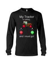 My Tractor Is Calling Orange Long Sleeve Tee tile