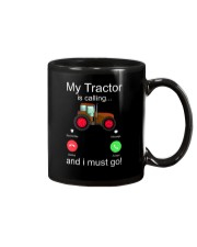 My Tractor Is Calling Orange Mug tile