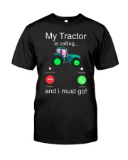 My Tractor Is Calling Green Classic T-Shirt tile