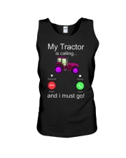 My Tractor Is Calling Violet Unisex Tank tile