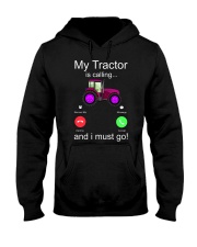 My Tractor Is Calling Violet Hooded Sweatshirt front