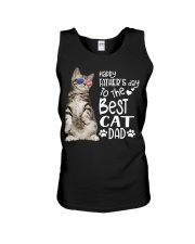 Happy Father Day To The Best Cat Dad Unisex Tank tile
