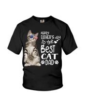 Happy Father Day To The Best Cat Dad Youth T-Shirt tile