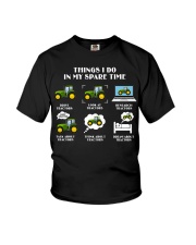 Tractor Farmer Things I Do Youth T-Shirt tile