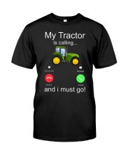 My Tractor Is Calling Yellow Classic T-Shirt tile
