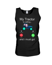 My Tractor Is Calling Blue Unisex Tank tile
