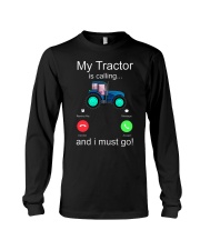 My Tractor Is Calling Blue Long Sleeve Tee tile