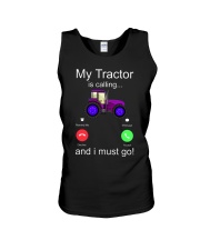 My Tractor Is Calling Purple Unisex Tank tile