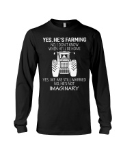 He Farming Farmer Tractor Long Sleeve Tee tile