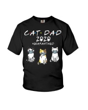 cat dad 2020 quarantinen Youth T-Shirt tile