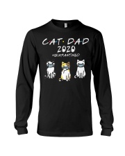 cat dad 2020 quarantinen Long Sleeve Tee tile