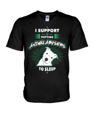 Putting Animal Abusers To Sleep V-Neck T-Shirt thumbnail