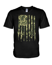 Rifle Flag Camo V-Neck T-Shirt thumbnail