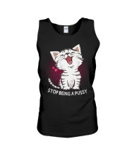 Cat Lover T shirt Cat Stop Being A Pussy Unisex Tank tile
