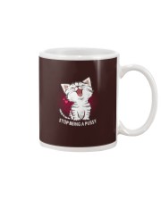 Cat Lover T shirt Cat Stop Being A Pussy Mug tile