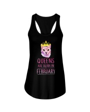 February Queens Cat Are Born In Ladies Flowy Tank tile
