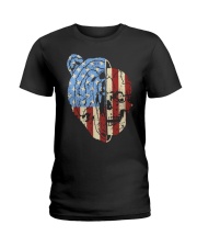 patriotic bear Ladies T-Shirt thumbnail