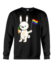 Rabbit Bunny LGBT Pride Flag Easter Shirt Crewneck Sweatshirt thumbnail