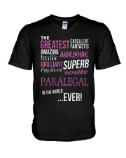 THE GREATEST EXCELLENT PARALEGAL V-Neck T-Shirt thumbnail